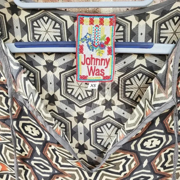 Jhonny Was Breeland Printed Tie-Front Tunic, Multi XS - Picture 4 of 5